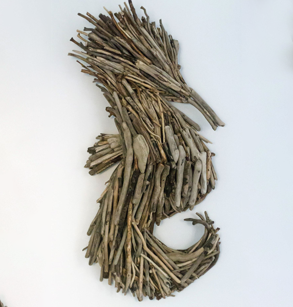 Driftwood Seahorse Wall Art