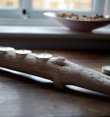 Driftwood Tealight candle holder