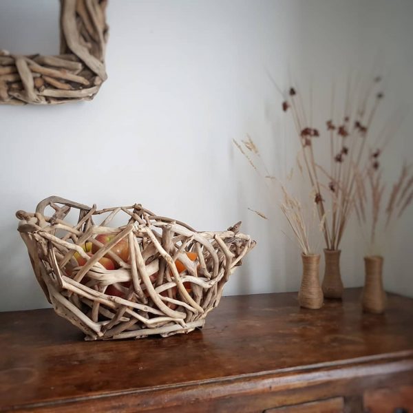 Driftwood Fruit Bowl Side View